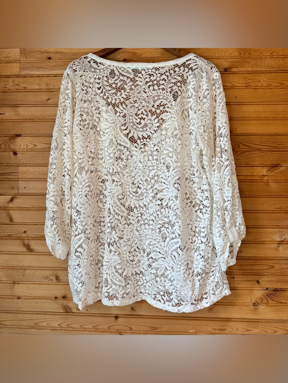 Maurice’s Tunic White Lace XL Layering Feminine Summer BBQ Picnic Patio Beach - Picture 2 of 5